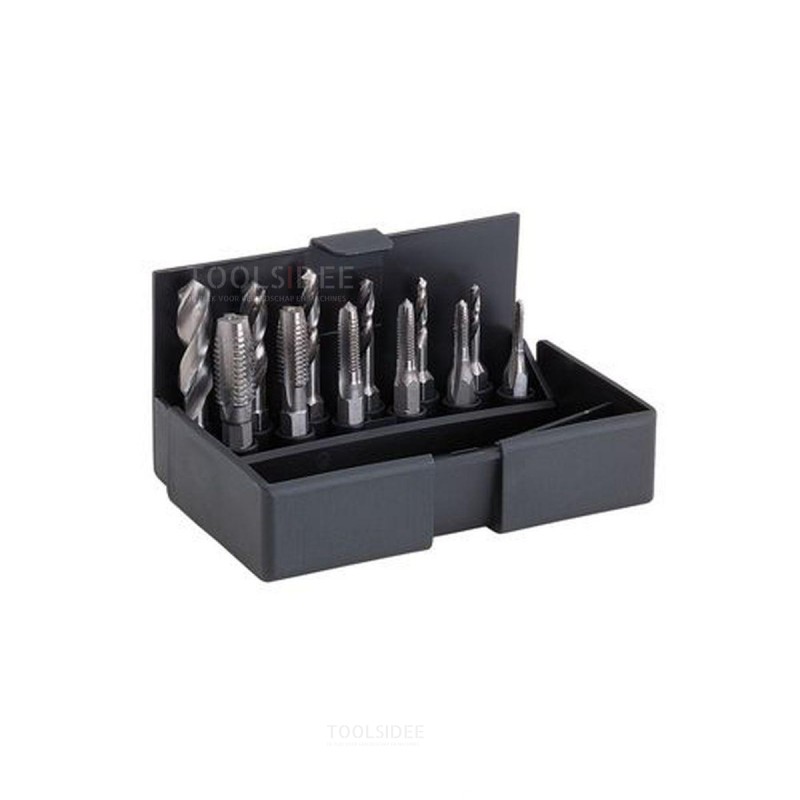 Volkel gängtappar + borrbits, M3 - 10, 12 delar. Volkel gängtappar + borrbits, M3 - 10, 12 delar.