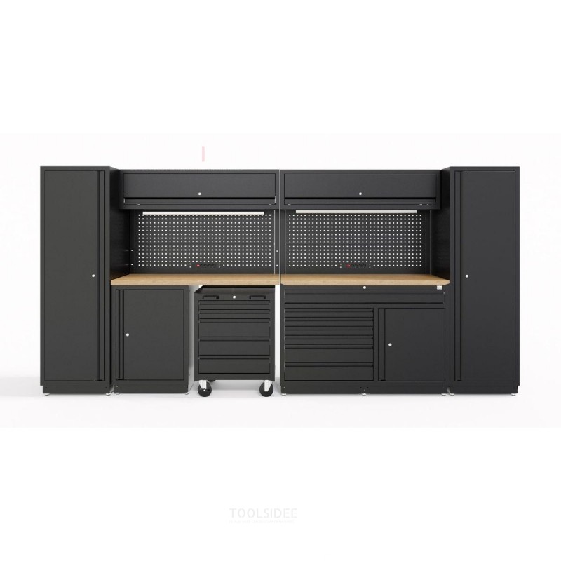 HBM sistema modular de taller 13 piezas, negro. HBM sistema modular de taller 13 piezas, negro.