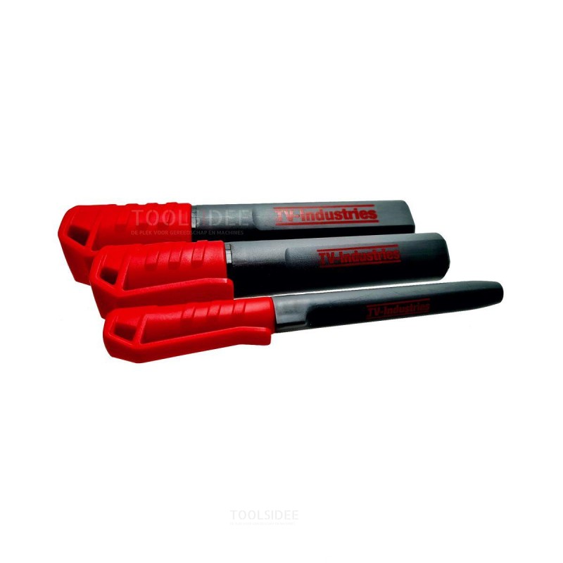 ToolPack heavy duty markeringsæt permanent rød, 3 stk. ToolPack heavy duty markeringsæt permanent rød, 3 stk.