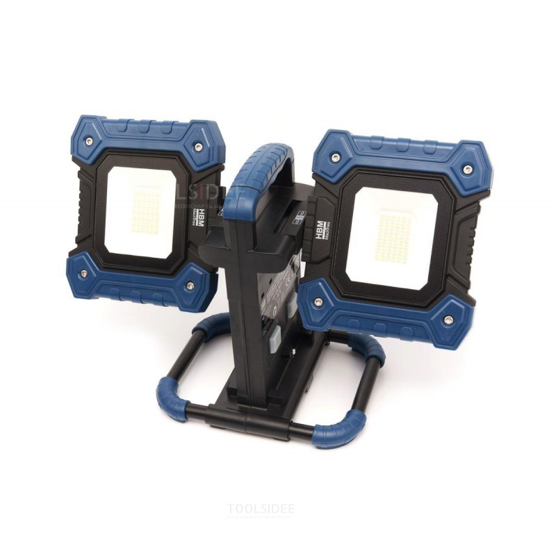 HBM LED stelbare bouwlamp 2 x 30 Watt, 2 x 5650 lumen, 6500K