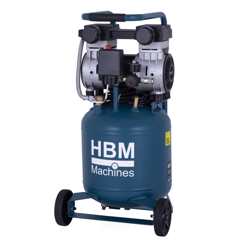 HBM lodret støjsvag kompressor, 24 liter. HBM lodret støjsvag kompressor, 24 liter.