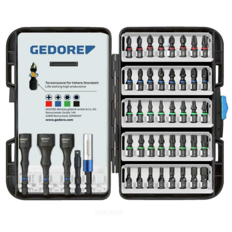 Gedore torsionsbit sæt 666-045, 45 dele. Gedore torsionsbit sæt 666-045, 45 dele.