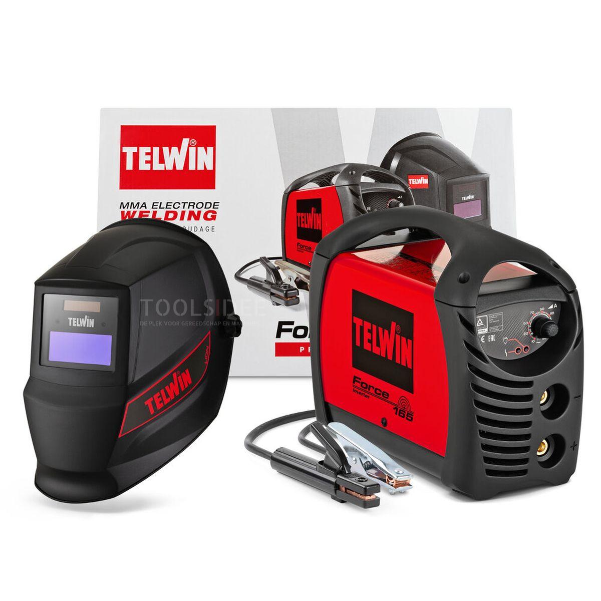 Telwin force 165 230V ACX inverter med svejsehjelm. Telwin force 165 230V ACX inverter med svejsehjelm.
