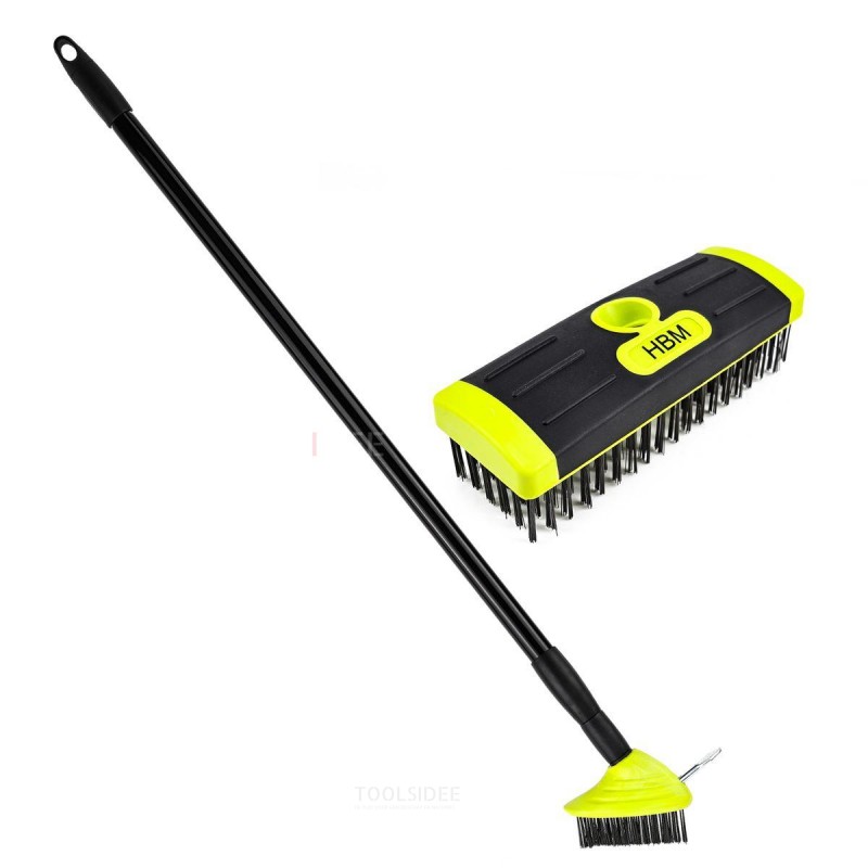 HBM teleskopisk ukrudtsbørste 80 - 140 cm, 3-delt. HBM teleskopisk ukrudtsbørste 80 - 140 cm, 3-delt.