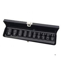 HBM krafttopnøglesæt 1/2 inch, 10-delt.