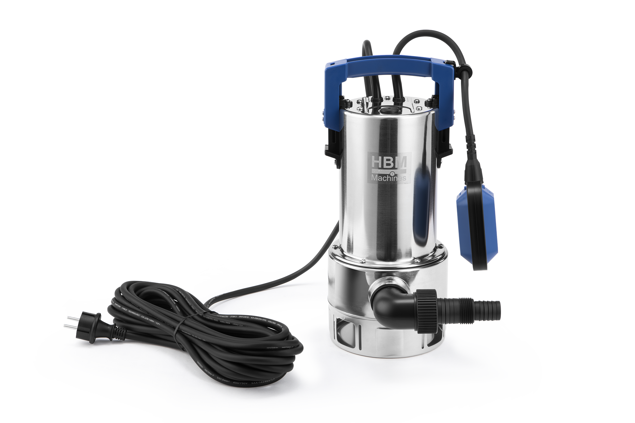 HBM dompelpomp vuilwater RVS 1100W 16.500 l/u IPX8 7 m max. dompeldiepte HBM dompelpomp vuilwater RVS 1100W 16.500 l/u IPX8 7 m max. dompeldiepte