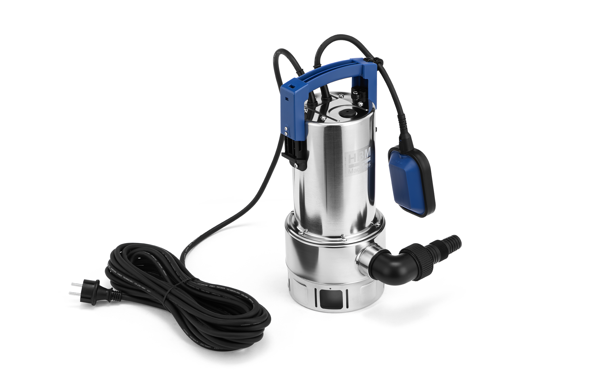 HBM dompelpomp vuilwater RVS 1100W 16.500 l/u IPX8 7 m max. dompeldiepte HBM dompelpomp vuilwater RVS 1100W 16.500 l/u IPX8 7 m max. dompeldiepte