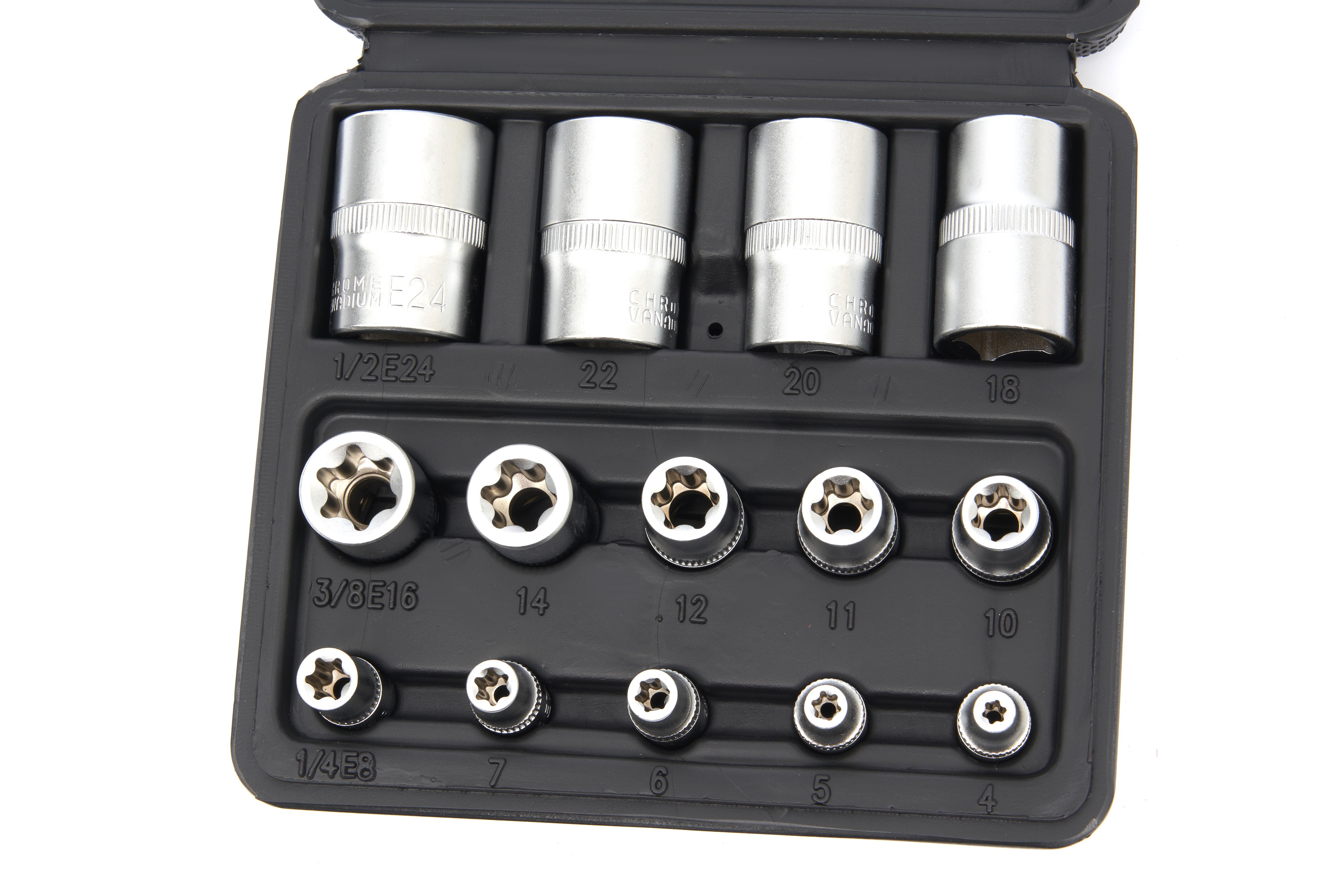 HBM krafttopnøglesæt 1/2 inch, 10-delt. HBM krafttopnøglesæt 1/2 inch, 10-delt.