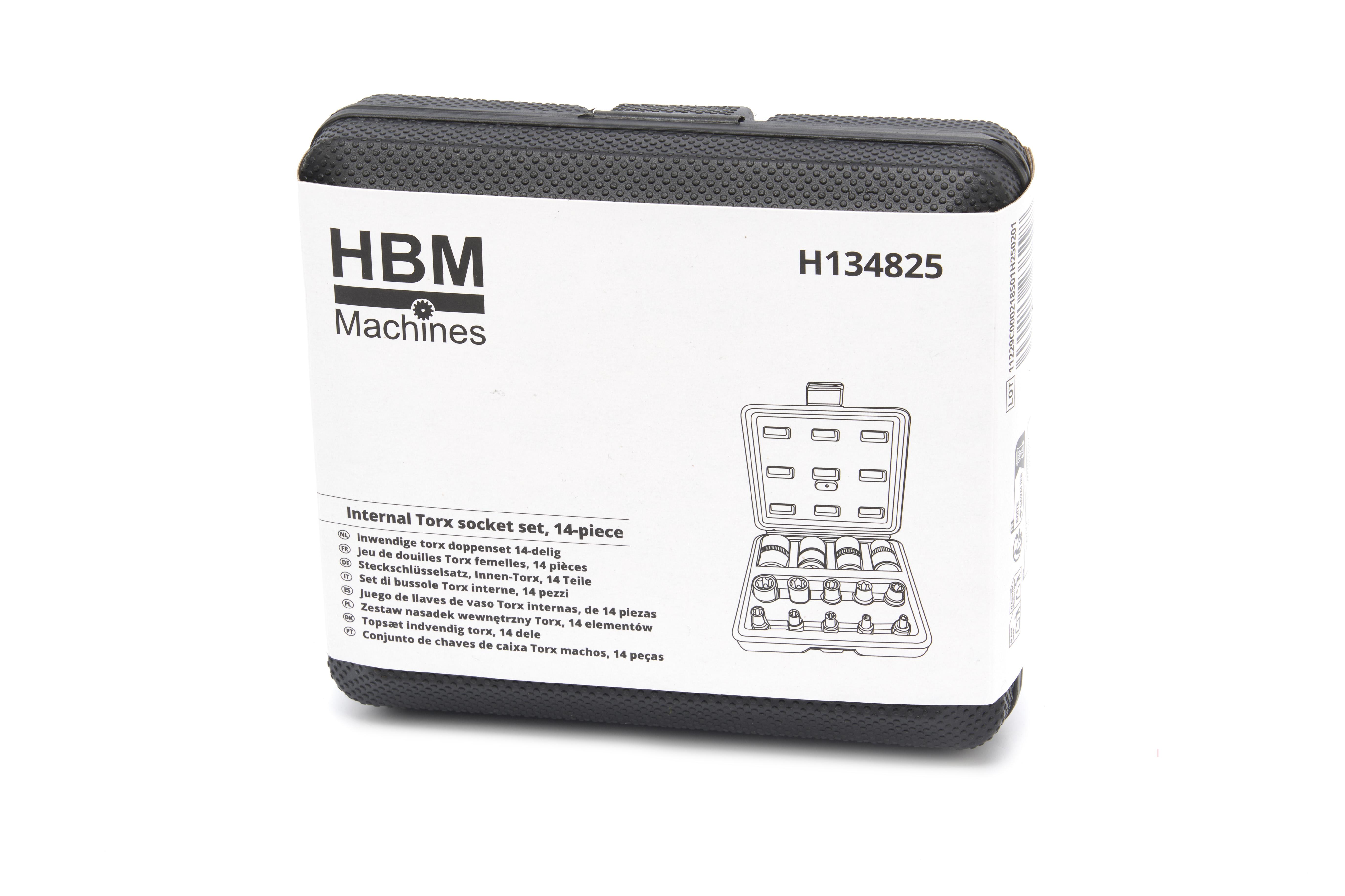HBM krafttopnøglesæt 1/2 inch, 10-delt. HBM krafttopnøglesæt 1/2 inch, 10-delt.