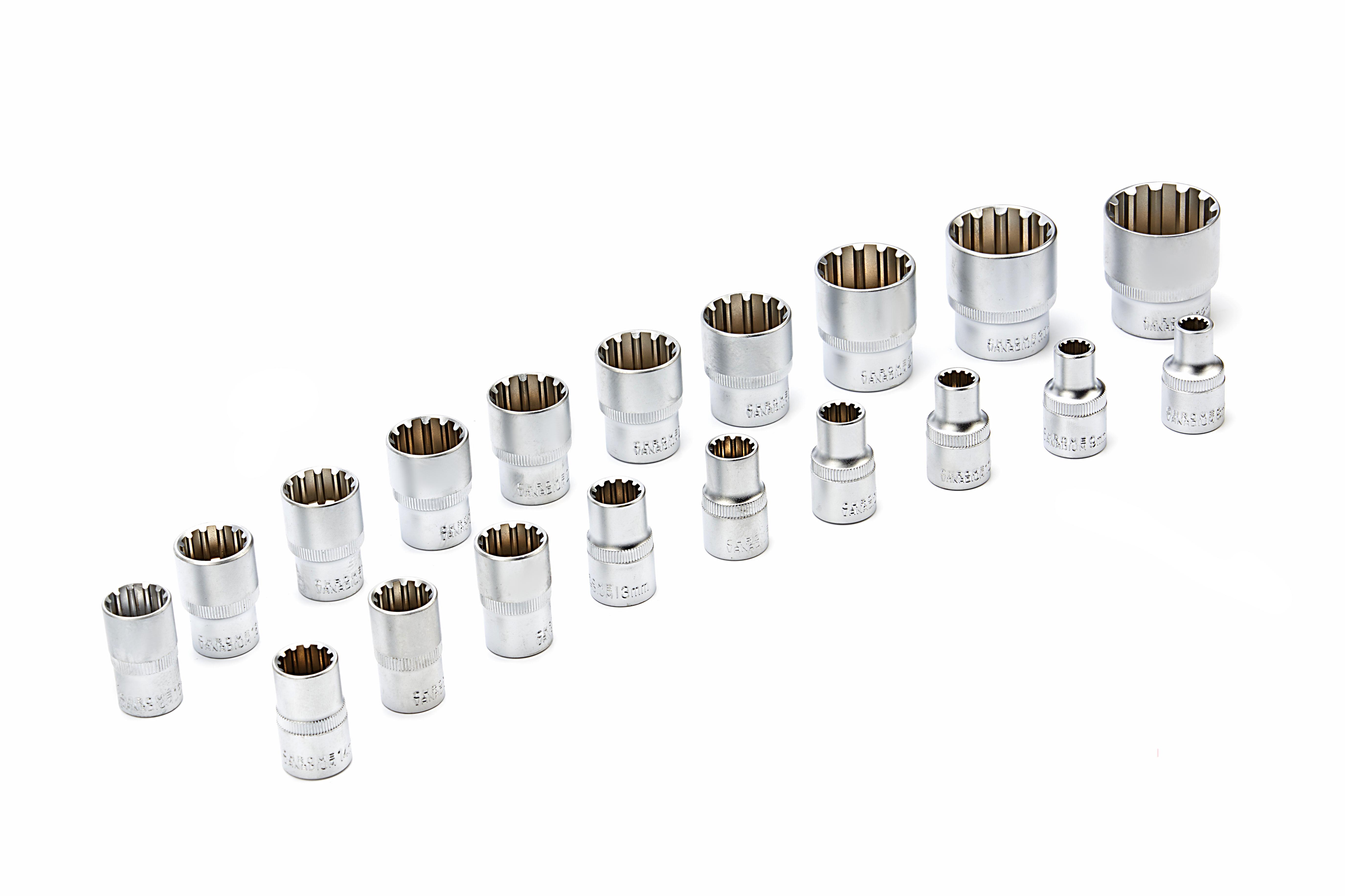 HBM 1/2 inch Multilock Doppenset 19-delig 8 tot 32 mm