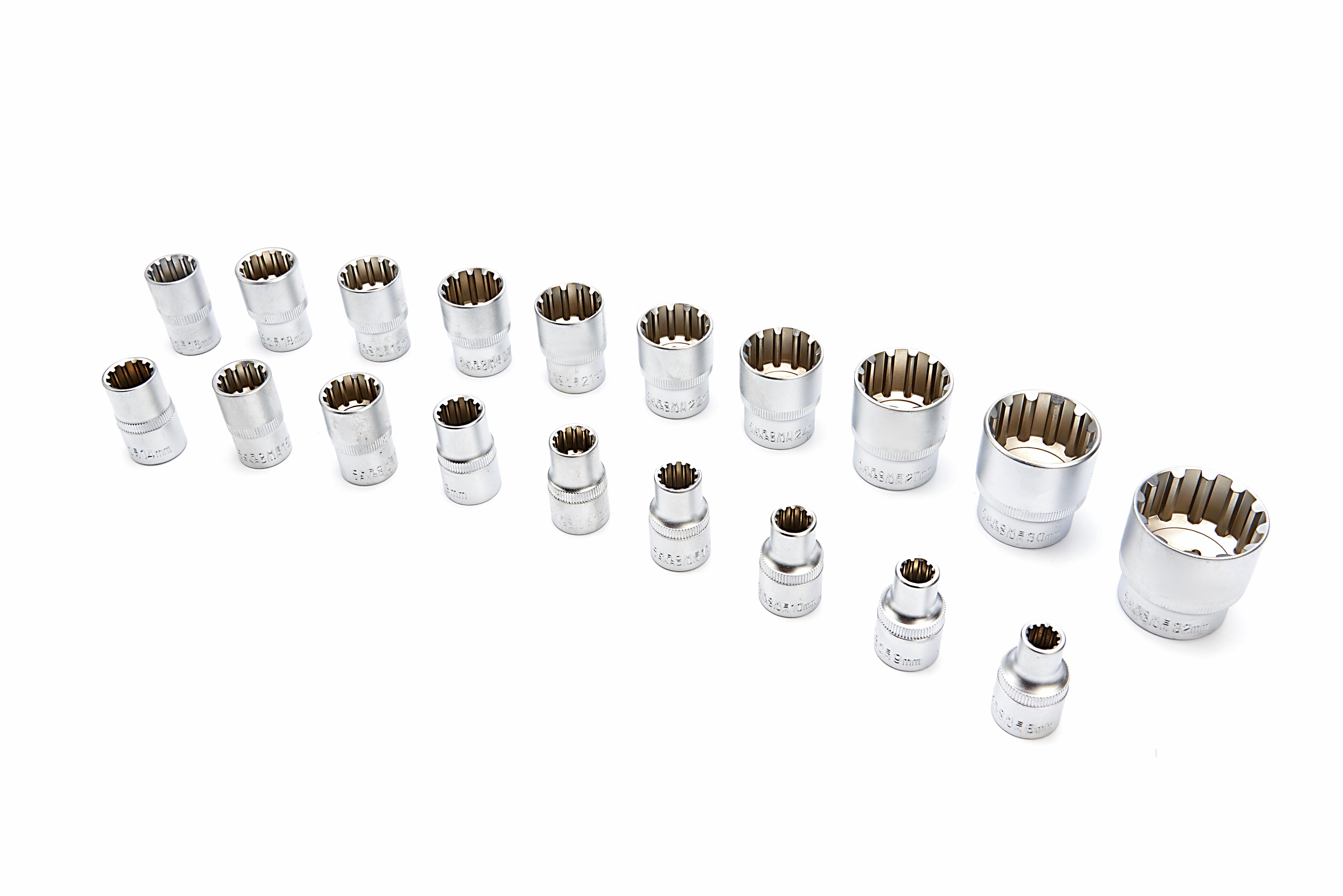 HBM 1/2 inch Multilock Doppenset 19-delig 8 tot 32 mm