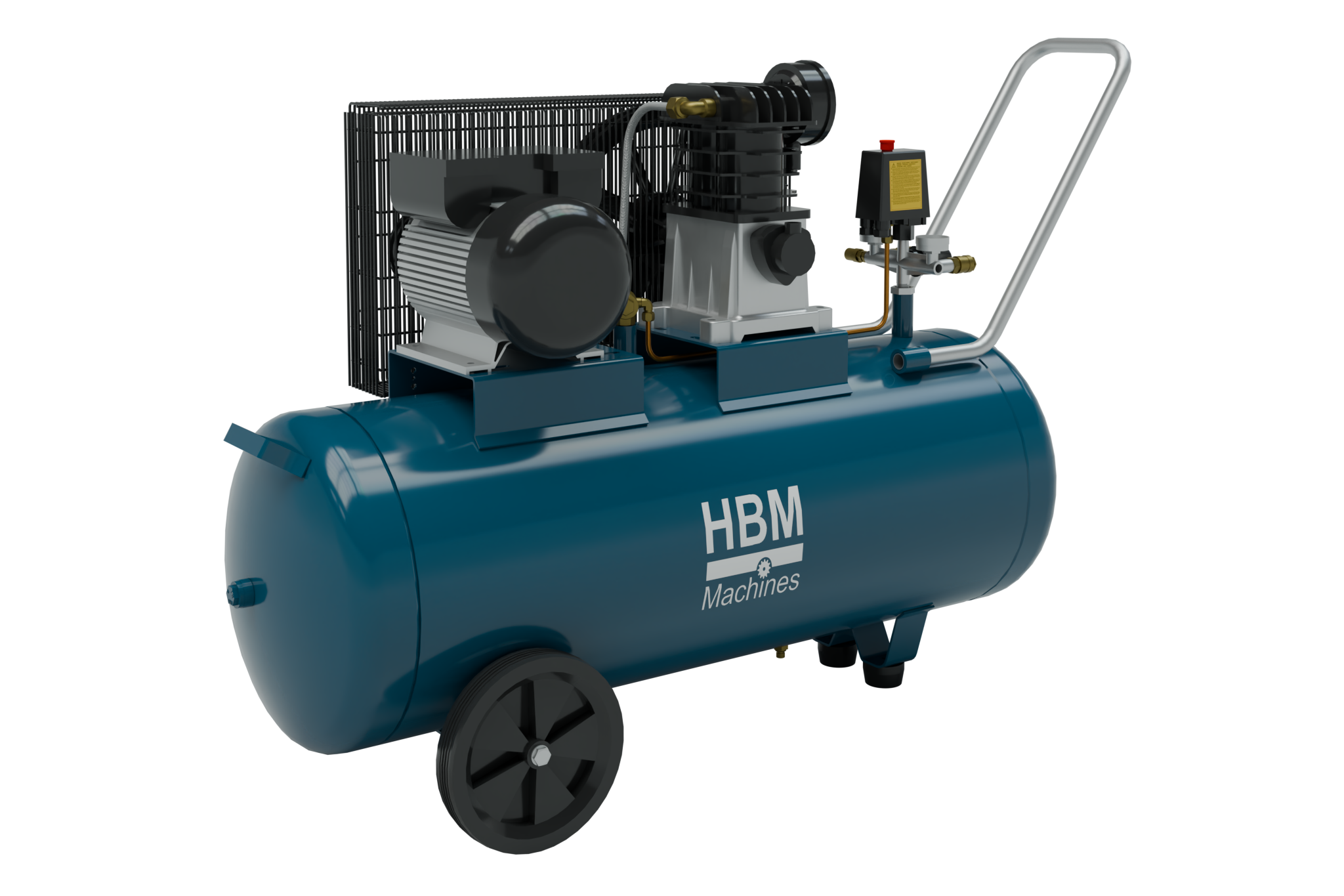 HBM remtrækskompressor 100 liter