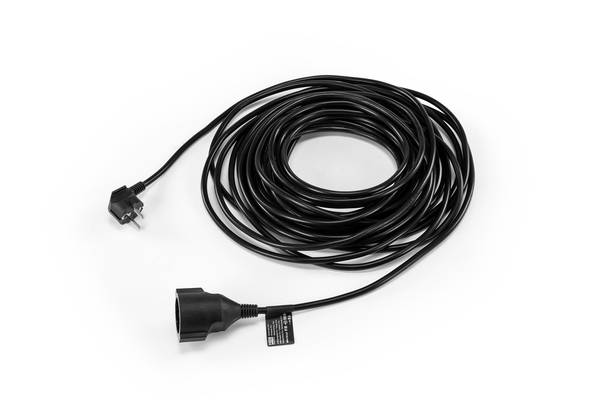 HBM verlengsnoer H05VV-F 3G1.5mm² 15m IP20 1-voudig HBM verlengsnoer H05VV-F 3G1.5mm² 15m IP20 1-voudig