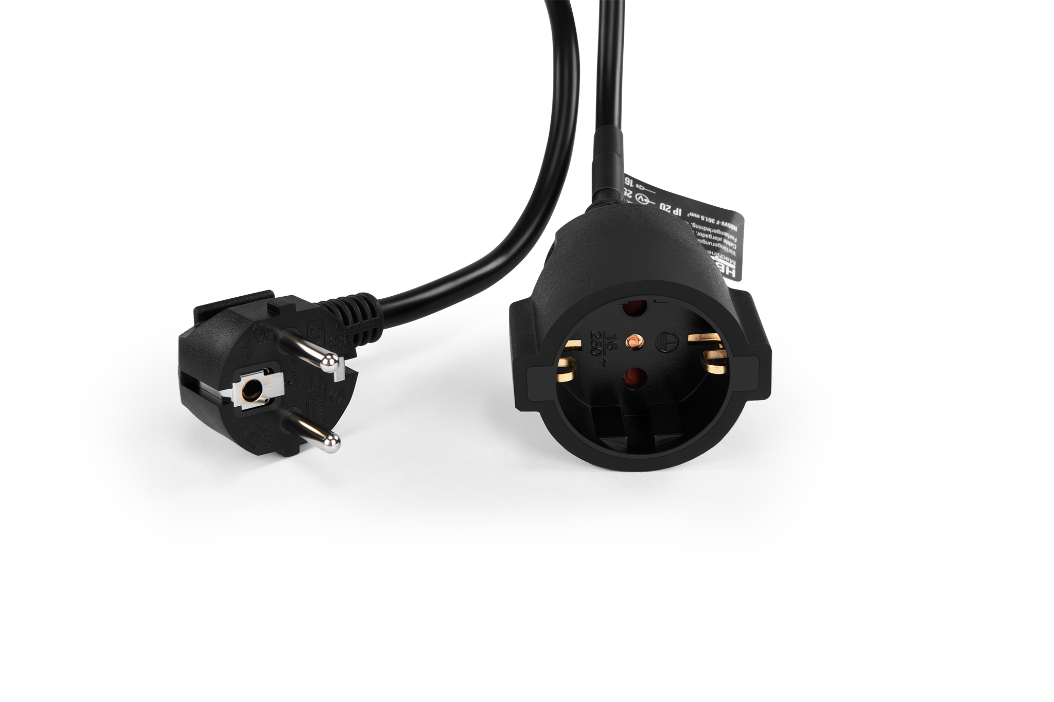 HBM verlengsnoer H05VV-F 3G1.5mm² 15m IP20 1-voudig HBM verlengsnoer H05VV-F 3G1.5mm² 15m IP20 1-voudig