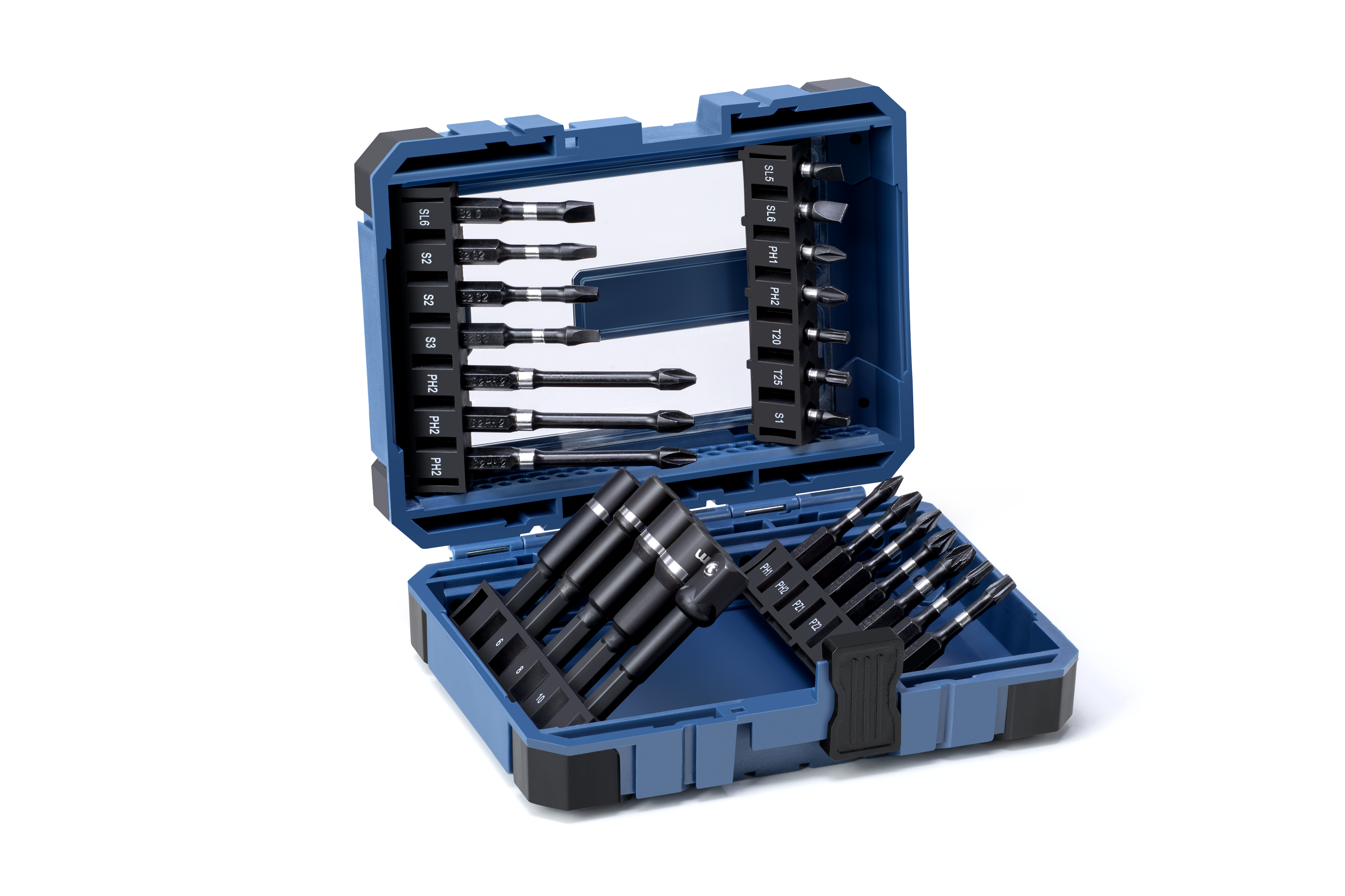 HBM 26-delige impact schroefbitset en dopsleutelset met HEX-opname