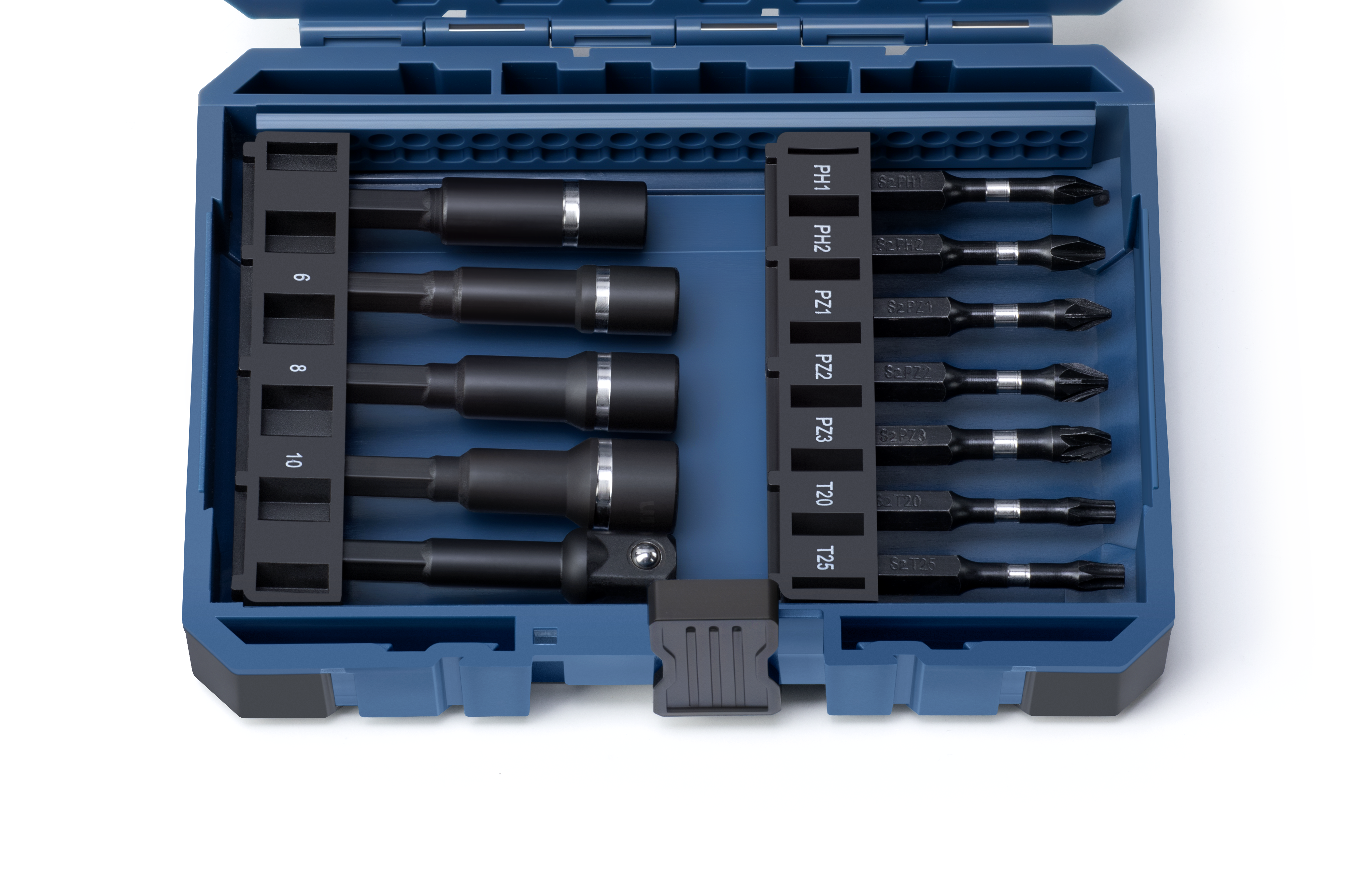 HBM 26-delige impact schroefbitset en dopsleutelset met HEX-opname