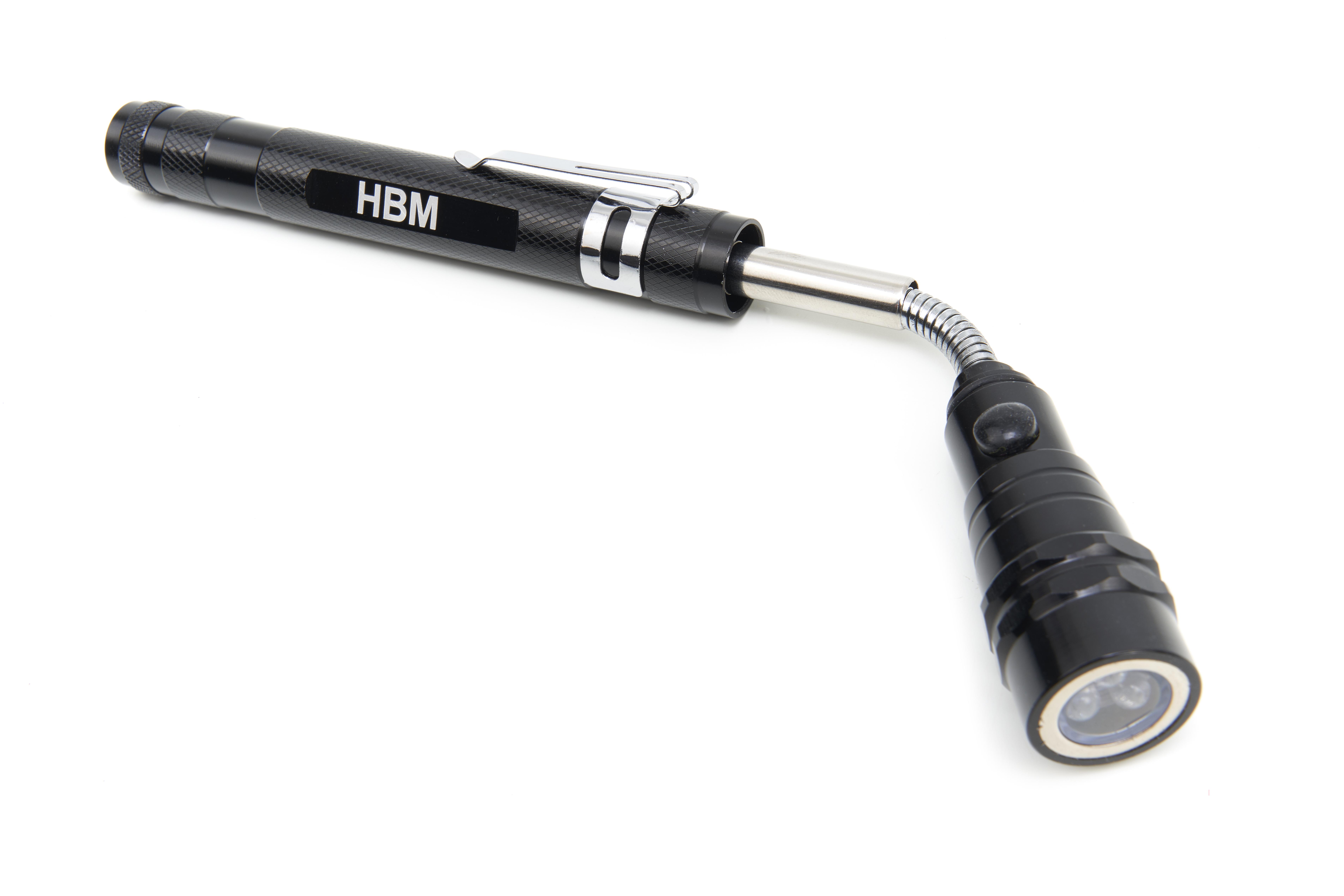 HBM magneetgereedschappenset 5-delig met LED lamp, spiegels en pick-up magneten