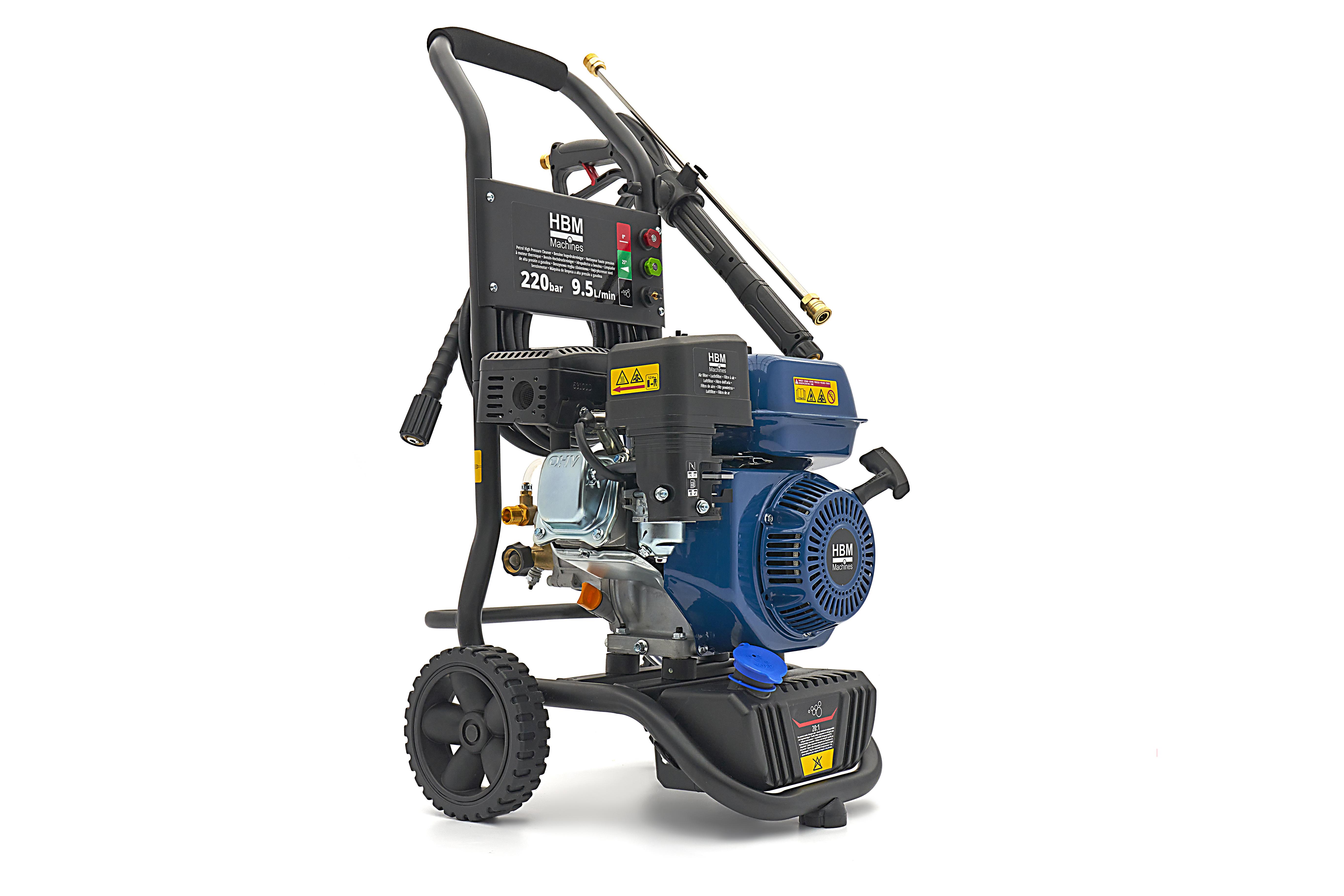 HBM Benzine Hogedrukreiniger 220 bar 9,5 L/min 208cc