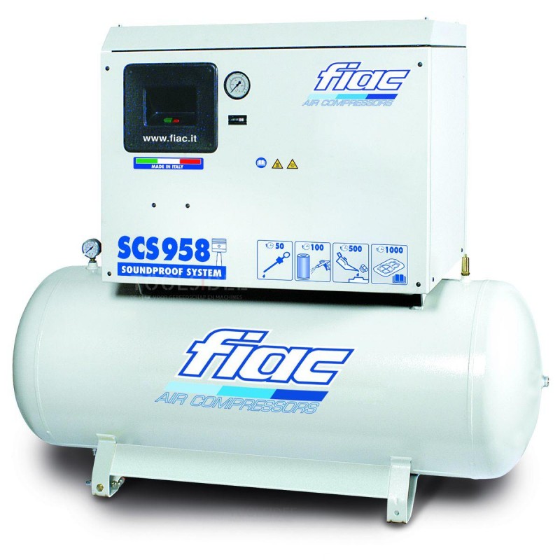 Fiac stille kompressor SCS AB958 7,5 PK 270 liter. Fiac stille kompressor SCS AB958 7,5 PK 270 liter.