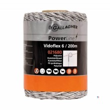 Gallagher Vidoflex 6 Schrikdraad Wit 400 Meter Gallagher Vidoflex 6 Schrikdraad Wit 400 Meter