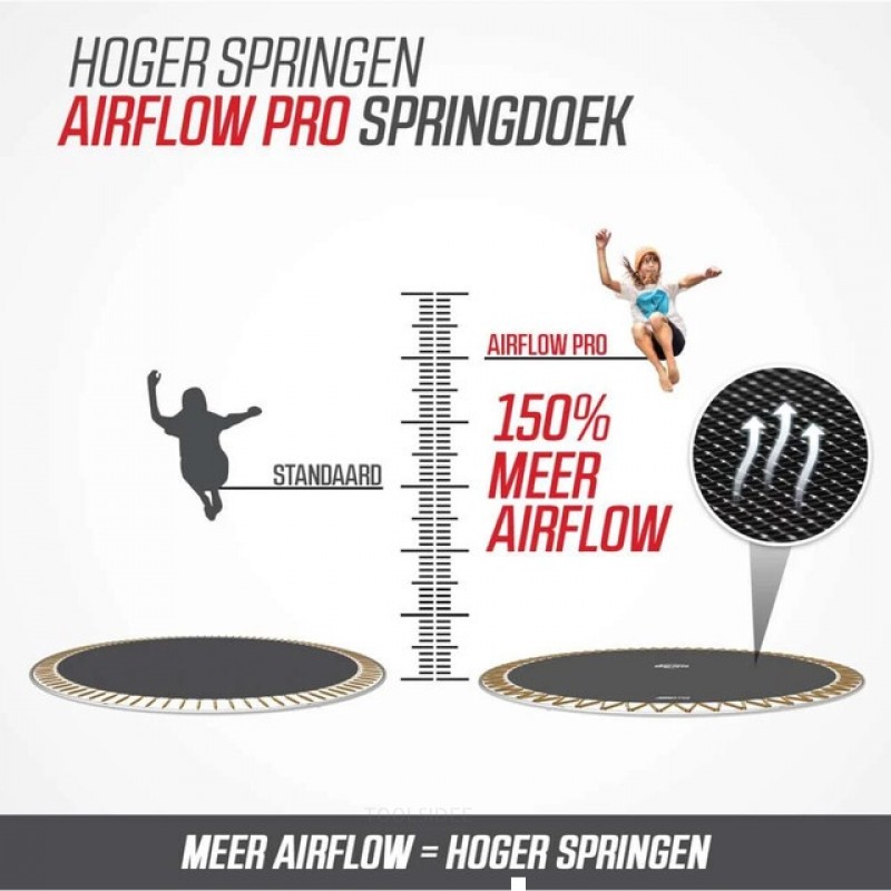 BERG Champion FlatGround Trampoline 380 x 380 cm Grijs