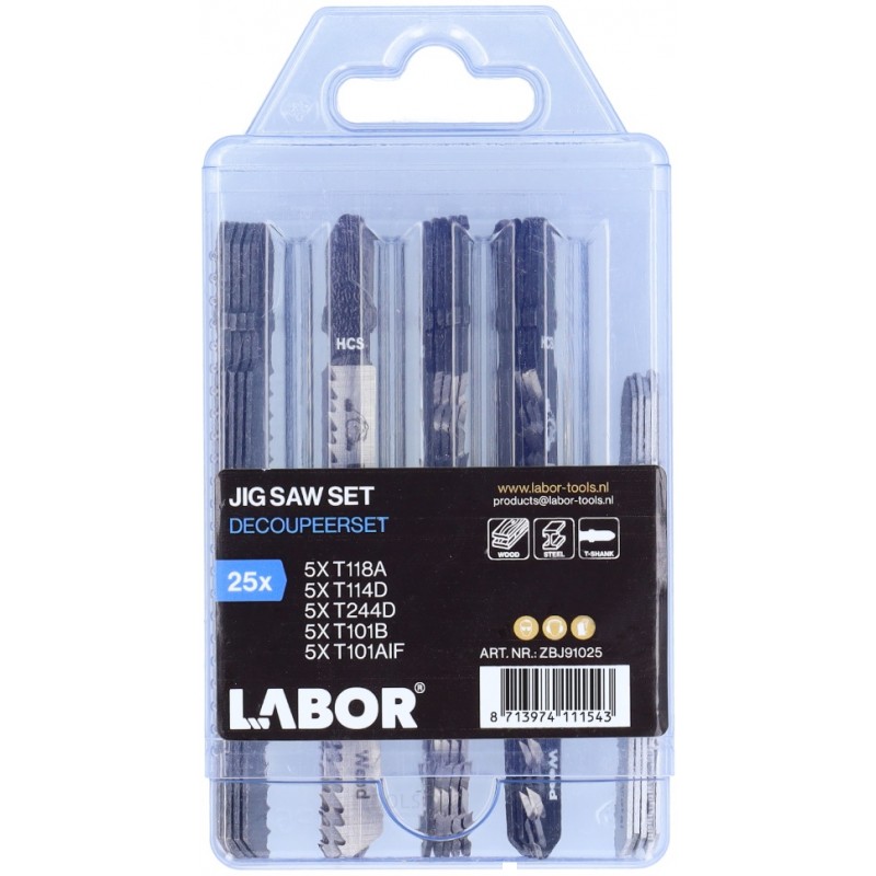 Labor decoupeerzaagbladenset 10-delig Labor decoupeerzaagbladenset 10-delig