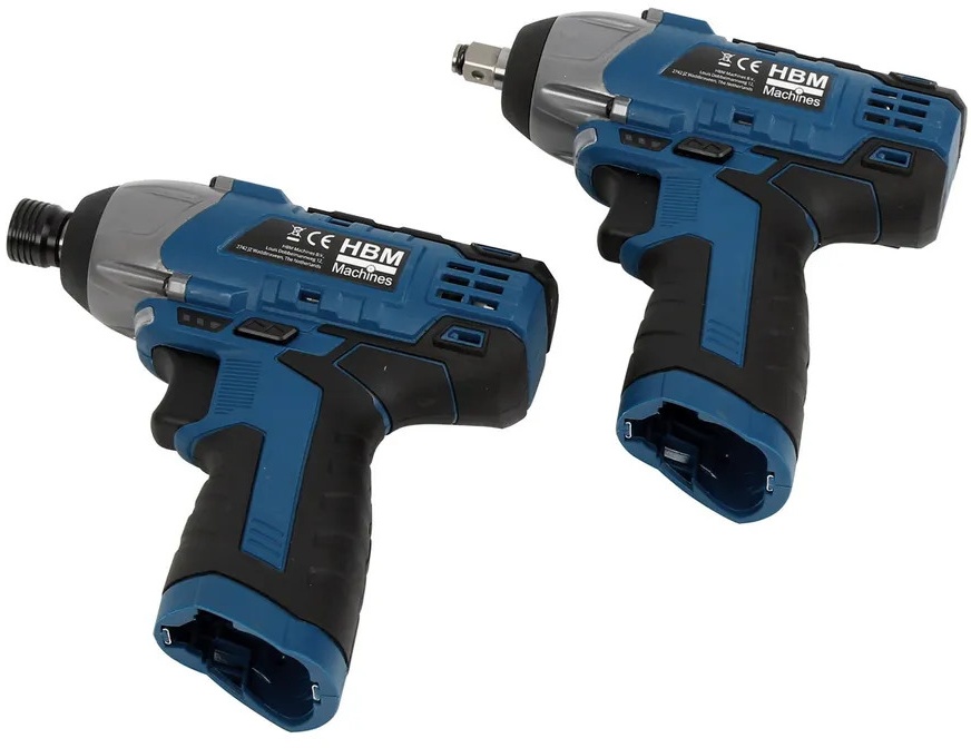 HBM 10,8 V battery impact wrench and impact screwdriver 100 Nm 2.500 rpm HBM 10,8 V battery impact wrench and impact screwdriver 100 Nm 2.500 rpm