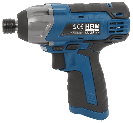 HBM 10,8 V batteridrevet muttertrekker og slagskrutrekker 100 Nm 2.500 rpm. HBM 10,8 V batteridrevet muttertrekker og slagskrutrekker 100 Nm 2.500 rpm.