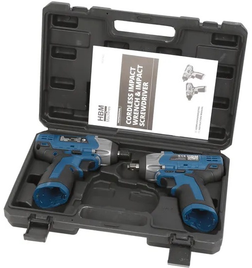 HBM 10,8 V batteridrevet muttertrekker og slagskrutrekker 100 Nm 2.500 rpm. HBM 10,8 V batteridrevet muttertrekker og slagskrutrekker 100 Nm 2.500 rpm.