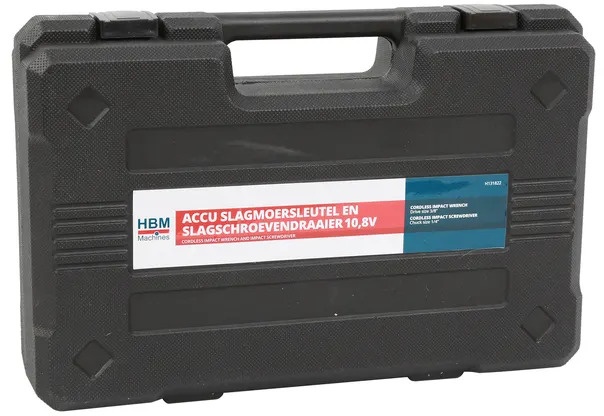 HBM 10,8 V batteridrevet muttertrekker og slagskrutrekker 100 Nm 2.500 rpm. HBM 10,8 V batteridrevet muttertrekker og slagskrutrekker 100 Nm 2.500 rpm.
