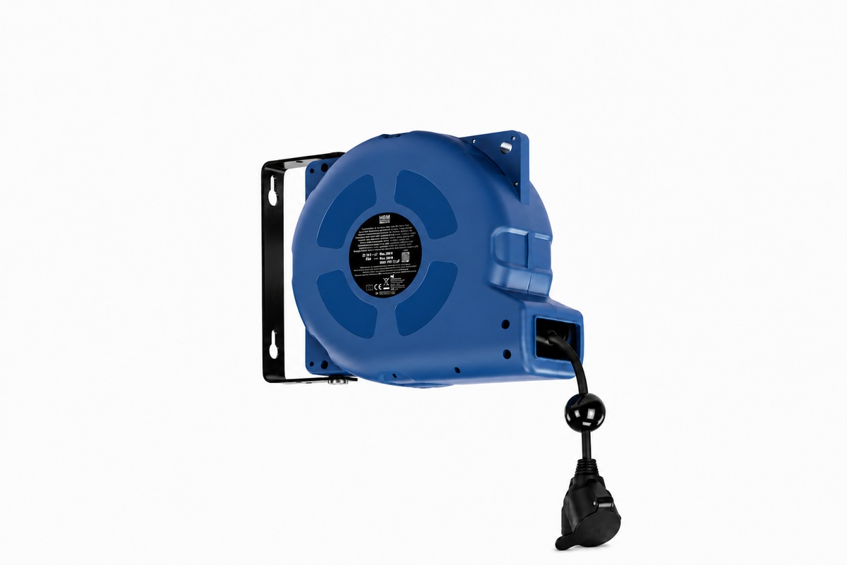 HBM enrollador automático de cable, carrete de cable IP44 3x 1,5mm HBM enrollador automático de cable, carrete de cable IP44 3x 1,5mm