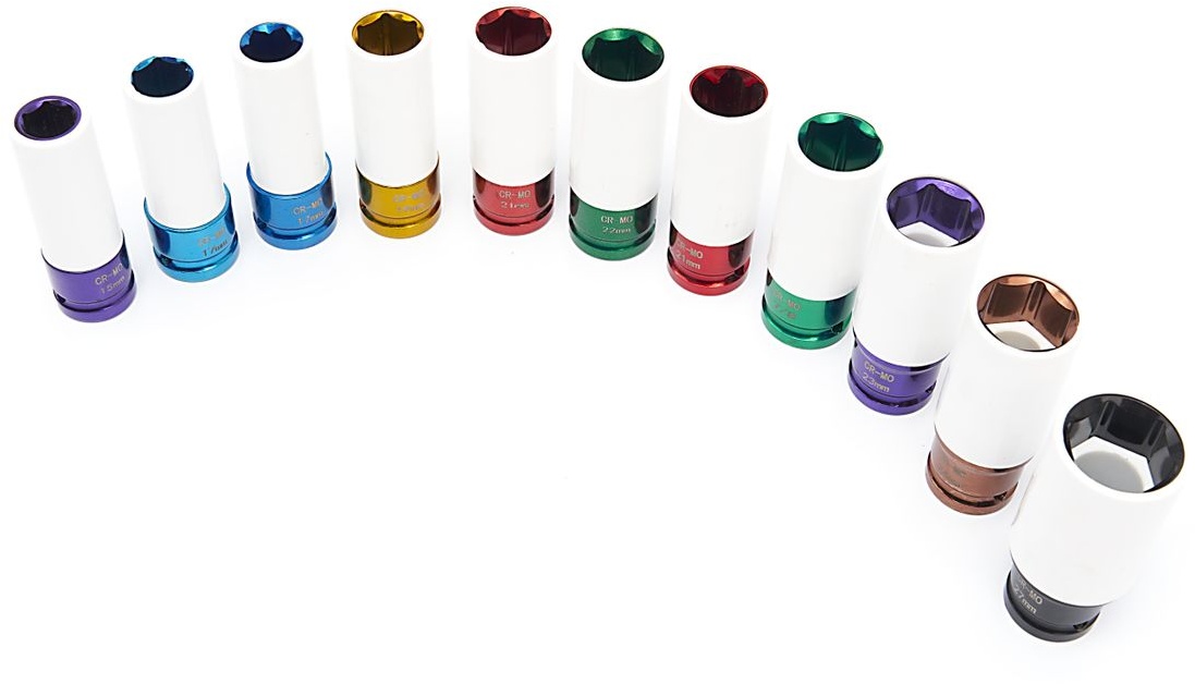 HBM juego de vasos de impacto largo 1/2 pulgada, 11 piezas. HBM juego de vasos de impacto largo 1/2 pulgada, 11 piezas.