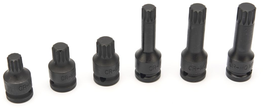 HBM Kraft-Spline-Nussensatz 6-teilig. HBM Kraft-Spline-Nussensatz 6-teilig.