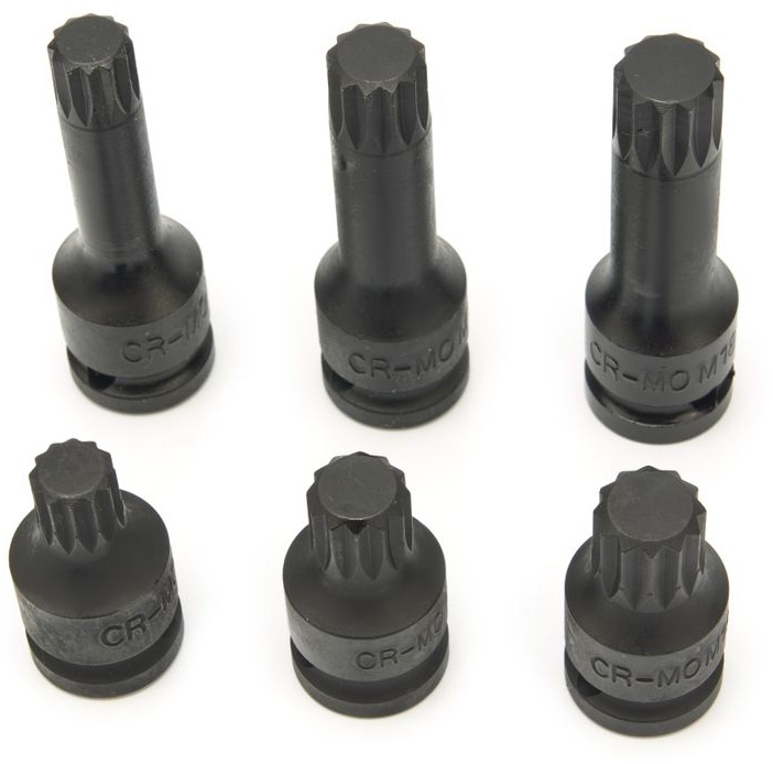 HBM Kraft-Spline-Nussensatz 6-teilig. HBM Kraft-Spline-Nussensatz 6-teilig.