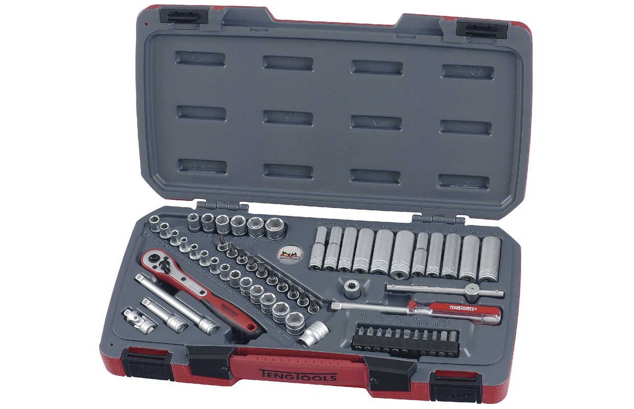 Doppen- en bitsset 1/4" 60 dlg Teng Tools Doppen- en bitsset 1/4" 60 dlg Teng Tools