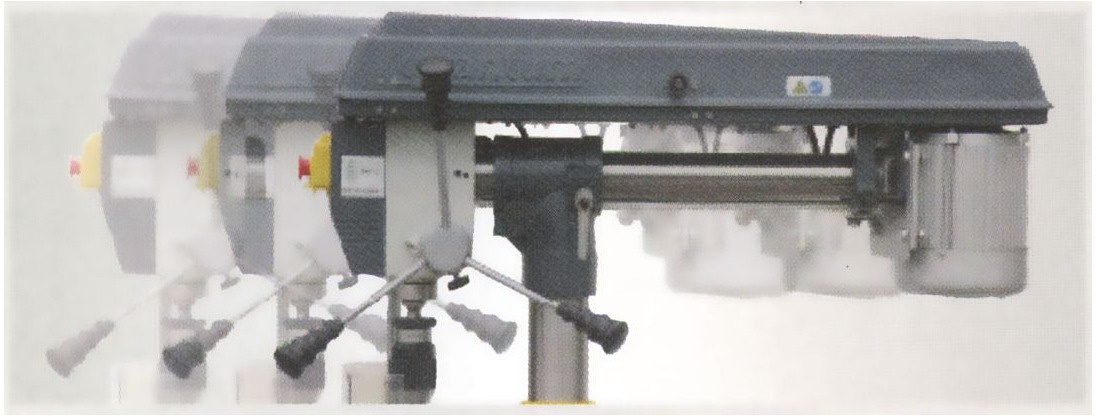 Bænkmonteret radialboremaskine, boring op til ø 16 mm MK2 750W 230V udhæng 115-430 mm Optidrill Bænkmonteret radialboremaskine, boring op til ø 16 mm MK2 750W 230V udhæng 115-430 mm Optidrill