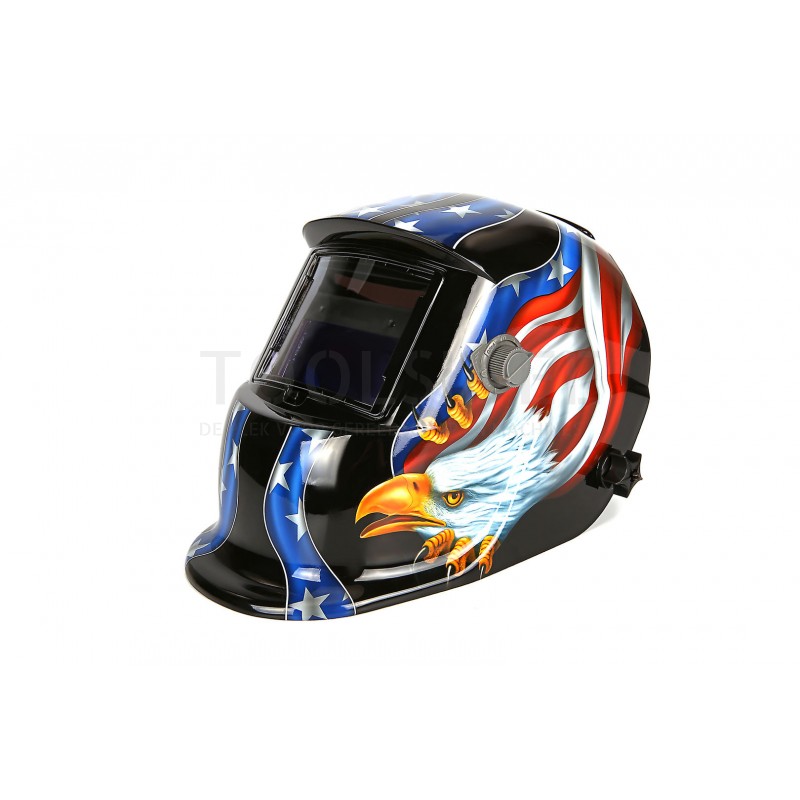 HBM automatic welding helmet model 9 - usa eagle black