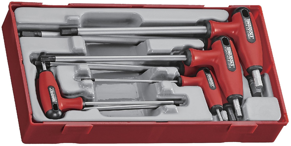 Unbrakosæt med T-greb TC-bakke 7-delt Teng Tools Unbrakosæt med T-greb TC-bakke 7-delt Teng Tools