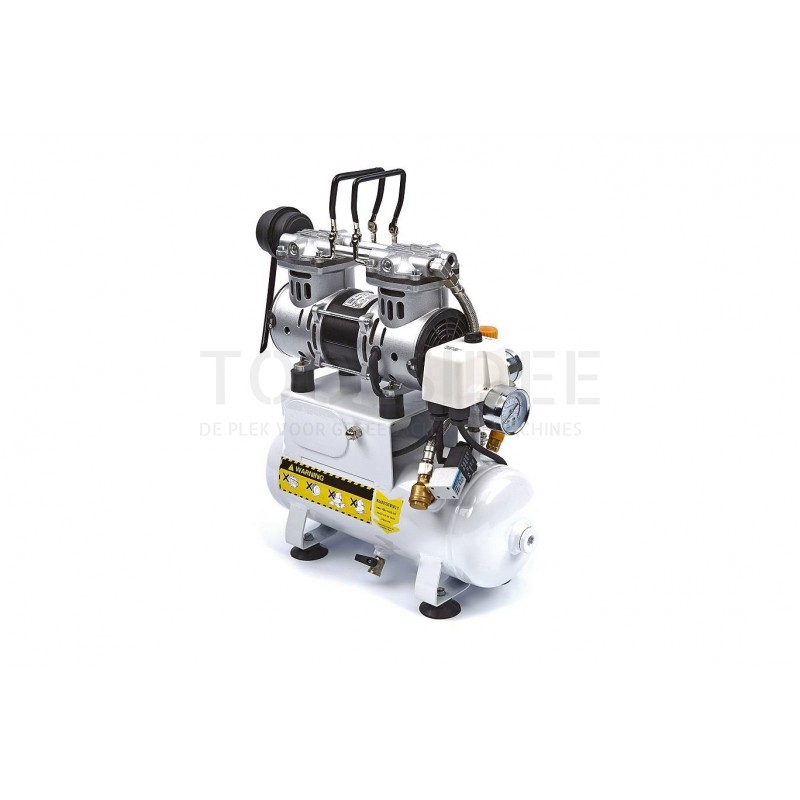 HBM 6 liters professionell lågbrusskompressor