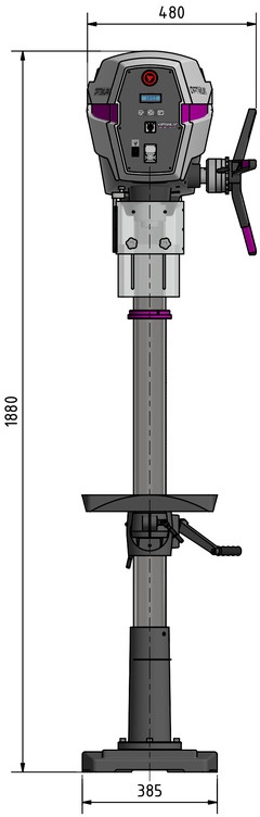 Moderne søjleboremaskine, boring op til ø 30 mm, skaft MK4, 1,1 kW, 400V, variabel hastighed, Optidrill Moderne søjleboremaskine, boring op til ø 30 mm, skaft MK4, 1,1 kW, 400V, variabel hastighed, Optidrill