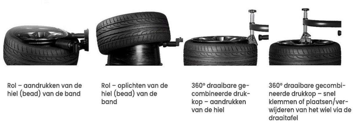 Dækskifter uden håndtag med kombineret støttearm 230V 28” MW Værktøj