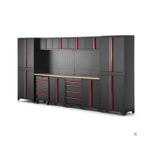 HBM modulair werkplaatssysteem 12-delig, zwart rood HBM modulair werkplaatssysteem 12-delig, zwart rood