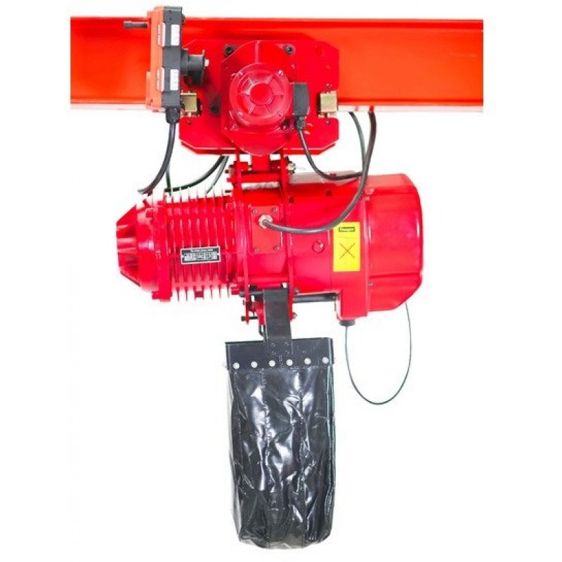 Industriel elektrisk kædetalje 2 ton 6 meter med løbekat + fjernbetjening MW Tools