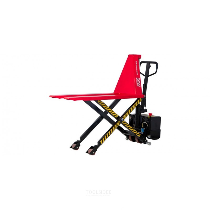 Elektrisk palleløfter med højtløfter 1,5 T højde 800 mm batteri 80Ah MW Tools Elektrisk palleløfter med højtløfter 1,5 T højde 800 mm batteri 80Ah MW Tools