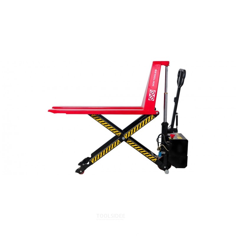 Elektrisk palleløfter med højtløfter 1,5 T højde 800 mm batteri 80Ah MW Tools Elektrisk palleløfter med højtløfter 1,5 T højde 800 mm batteri 80Ah MW Tools