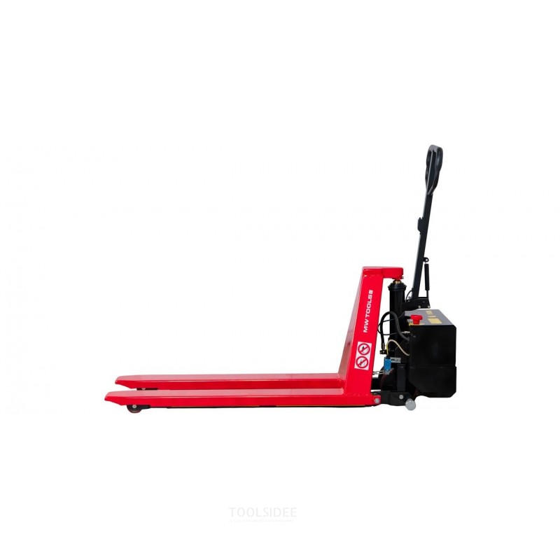 Elektrisk palleløfter med højtløfter 1,5 T højde 800 mm batteri 80Ah MW Tools Elektrisk palleløfter med højtløfter 1,5 T højde 800 mm batteri 80Ah MW Tools