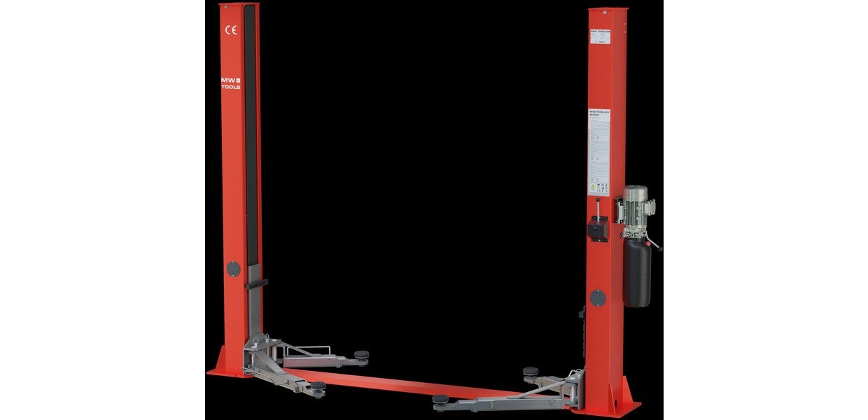 2-søjlet hydraulisk lift 4 t 230V med manuel udløser MW Tools 2-søjlet hydraulisk lift 4 t 230V med manuel udløser MW Tools