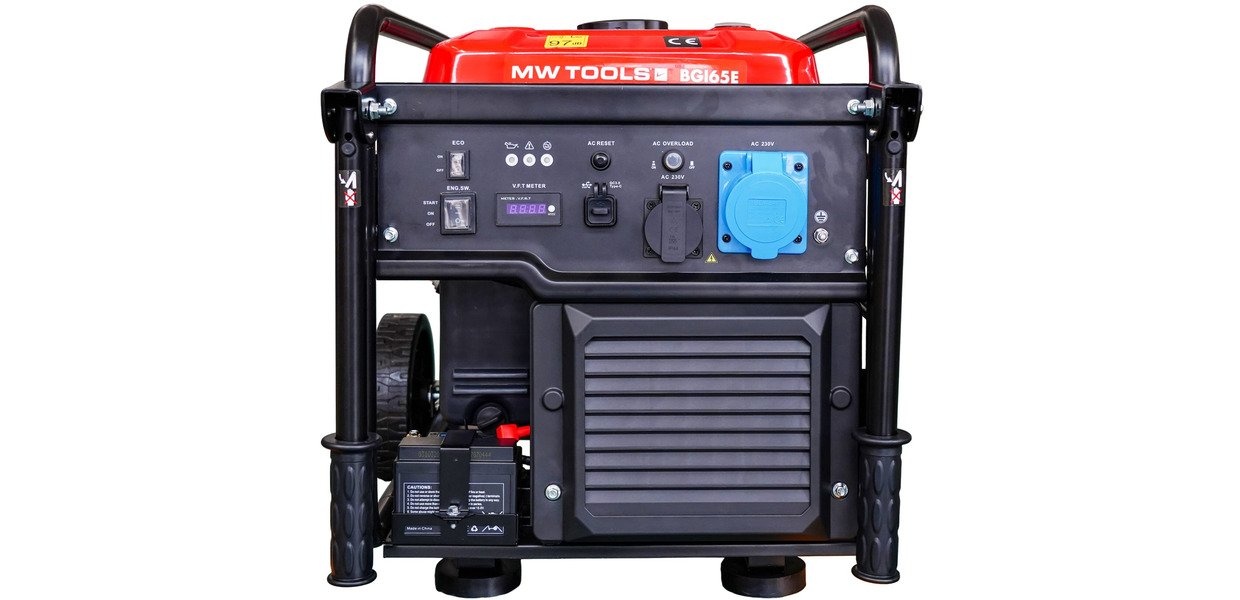 Benzin invertergenerator 6,5 kW 230 V med elektrisk start MW Tools