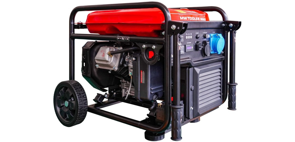 Benzin invertergenerator 6,5 kW 230 V med elektrisk start MW Tools