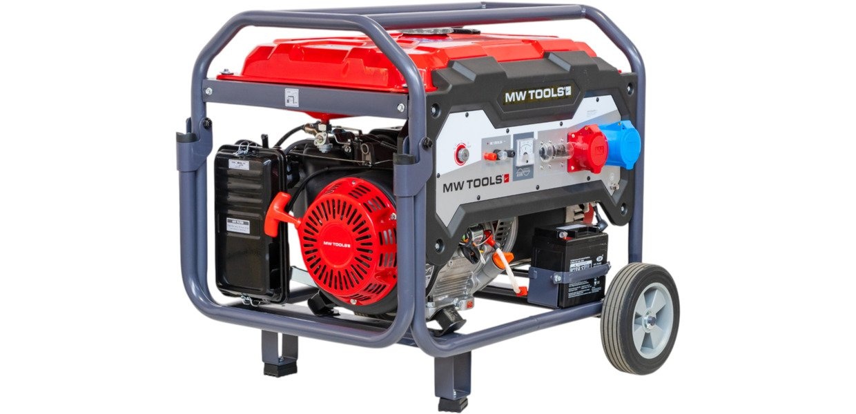 Benzin invertergenerator 6,5 kW 230 V med elektrisk start MW Tools